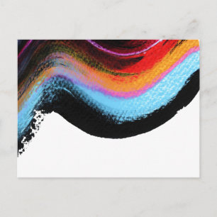 Cartão Postal Coloque-a na pintura abstrato
