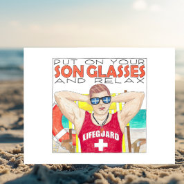 Cartão Postal Coloque o seu cartão-postal inspirador de óculos