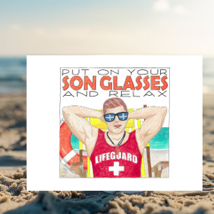 Cartão Postal Coloque o seu cartão-postal inspirador de óculos