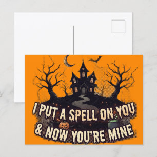 Cartão Postal Coloquei um Feitiço na Casa Assombrada de Hallowee
