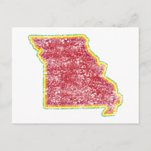 Cartão Postal color grunge missouri