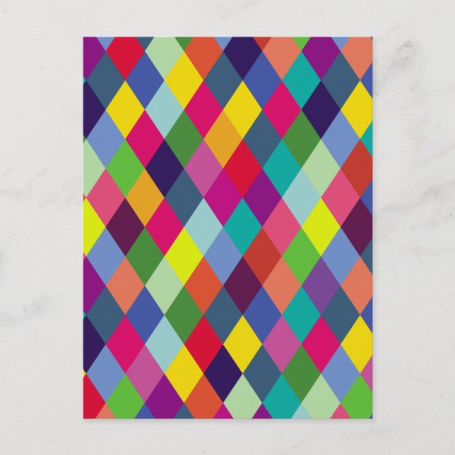 Cartão Postal Coloração da Moda Padrão - hipster primavera moder (Frente)