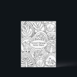 Cartão Postal Coloração de Árvores de Portas Zen Texto Personali<br><div class="desc">Texto personalizado colorido de cartão postal com árvores de rabisco congelado para relaxar a coloração para crianças ou adultos,  mude para citar seu favorito ou mantenha-o como está. Mande um cartão personalizado para seu amigo,  as árvores podem ter cores diferentes dependendo da estação.</div>