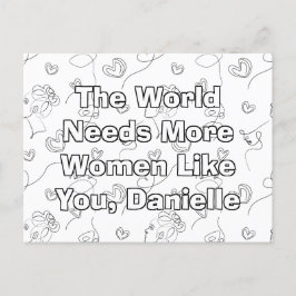 Cartão Postal Coloração Internacional Personalizada do Dia da Mu