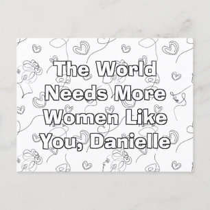 Cartão Postal Coloração Internacional Personalizada do Dia da Mu