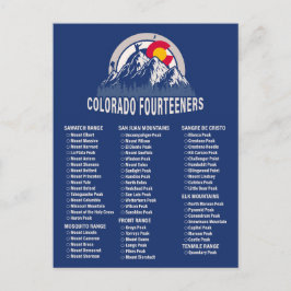 Cartão Postal Colorado 14ers Fourteeners Mountain Escalbing