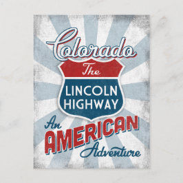 Cartão Postal Colorado Lincoln Highway Vintage America