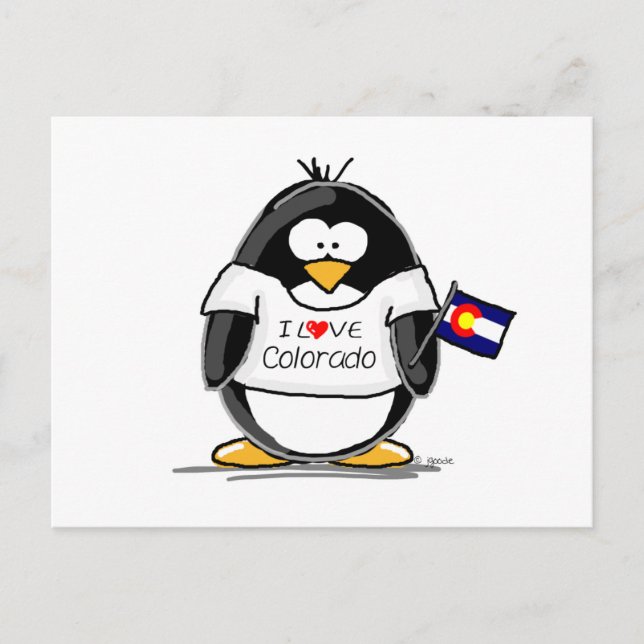 Cartão Postal Colorado Penguin (Frente)