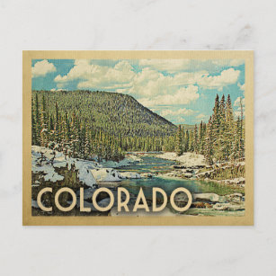 Cartão Postal Colorado Postcard Vintage Snowy Winter Nature