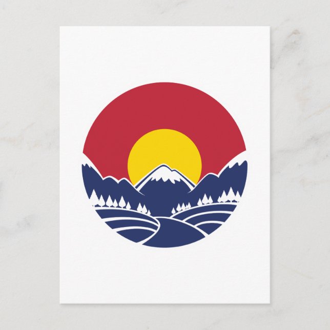 Cartão Postal Colorado Rocky Mountain Emblem (Frente)