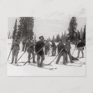 Cartão Postal Colorado Skiers, 1910