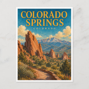 Cartão Postal Colorado Springs Colorado Garden Gods GeoSaga