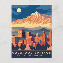Cartão Postal Colorado Springs, Montanhas Rochosas, Viagem