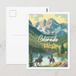 Cartão Postal Colorado USA America Vintage Familiar Viagem Place