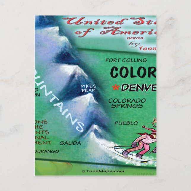 Cartão Postal Colorado USA Card (Frente)