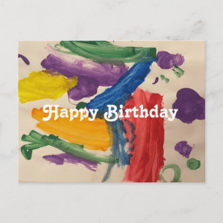 Cartão Postal Colorful Abstract Art-2 Postcard