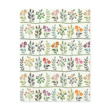 Colorful Botanic Rhapsody Floral Silhouette