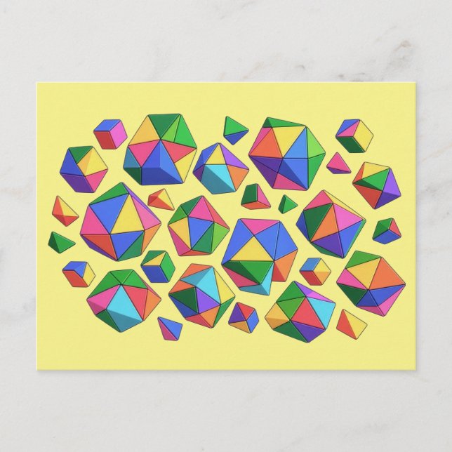Cartão Postal Colorful Cubes (Frente)