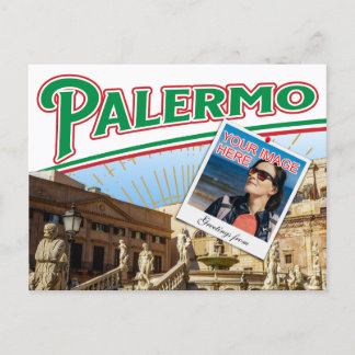 Cartão Postal Colorful Palermo Italy photo collage