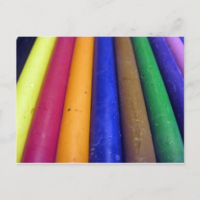 Cartão Postal Colorida Crayons (Frente)