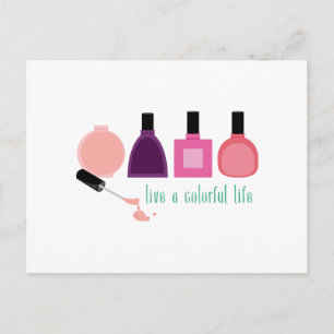 Cartão Postal Colorida Life Nail Polonês