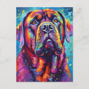 Cartão Postal Colorida Mastiff