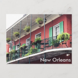 Cartão Postal Colorida Nova Orleans - França Quarter Balcony