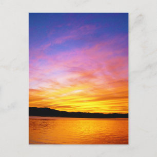 Cartão Postal Colorida Sunset Knysna África do Sul