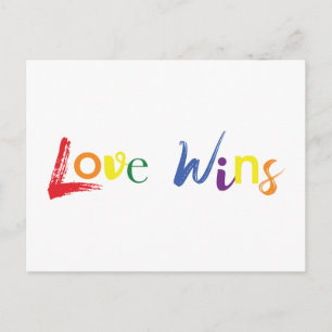 Cartão Postal Colorido, alegre, design criativo de Amor Vence