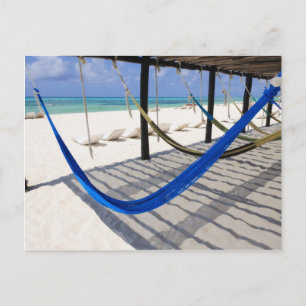 Cartão postal Colorido Beach Hammocks Cozumel Mé