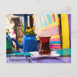 Cartão Postal Colorido chá turco em Istambul, Turquia