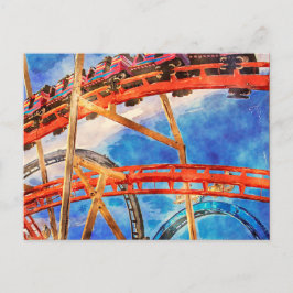 Cartão postal colorido com porta copos de cilindro