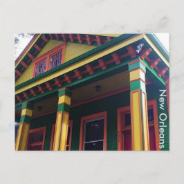Cartão Postal Colorido de Casa de Nova Orleans