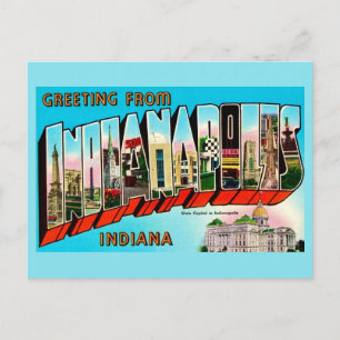 Cartão postal colorido de Indianapolis