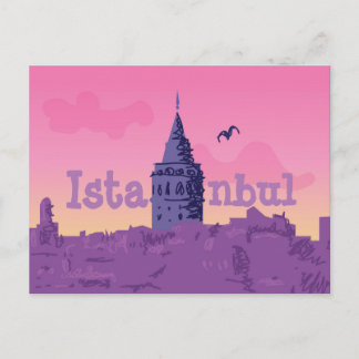 Cartão postal colorido de Istambul