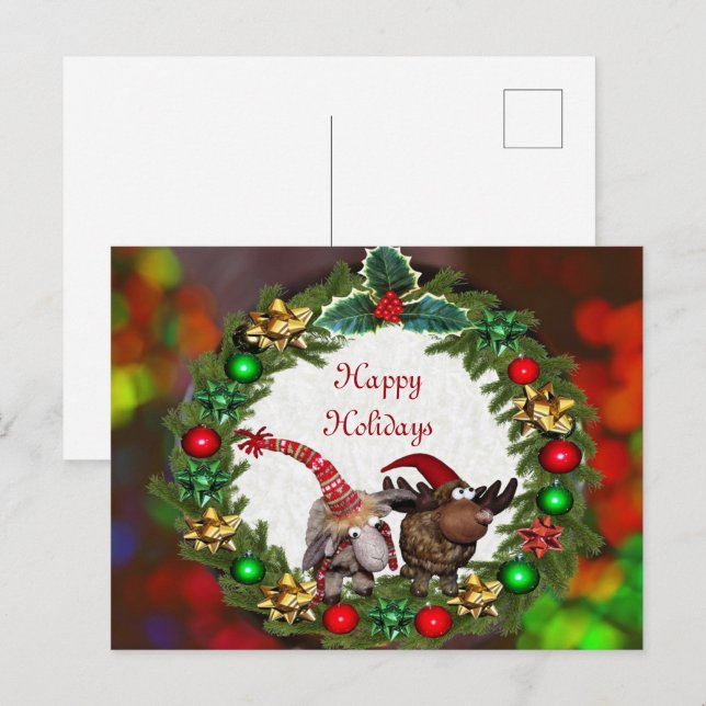 Cartão postal Colorido de Natal (Frente/Verso)