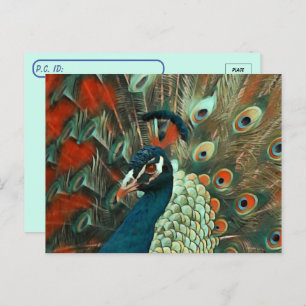 Cartão postal Colorido de Peacock