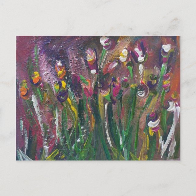 Cartão Postal Colorido de Tulipa (Frente)