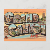 Cartão postal colorido do Grand Canyon