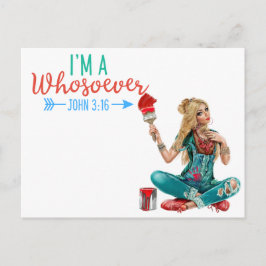 Cartão Postal Colorido John 3:16 | Fé