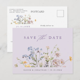 Cartão Postal Colorido Prado de Flores Silvestres da Primavera S