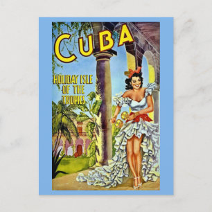 Cartão postal Colorido Vintage Cuba Viagem