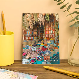 Cartão Postal Colorir Compro Marrakech Medina Spices