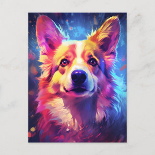 Cartão Postal Colorir Corgi