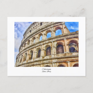 Cartão Postal Colosseum Roma, Itália — Pintura de Aquarela