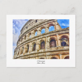 Cartão Postal Colosseum Roma, Itália — Pintura de Aquarela