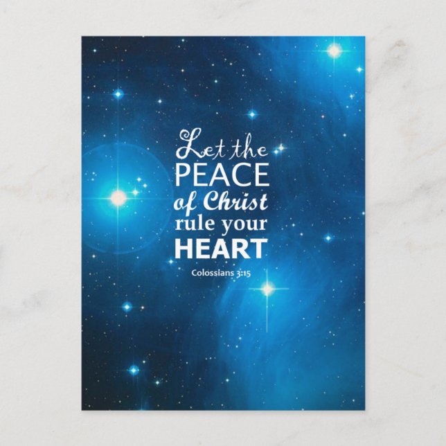 Cartão Postal Colossianos 3:15 (Frente)