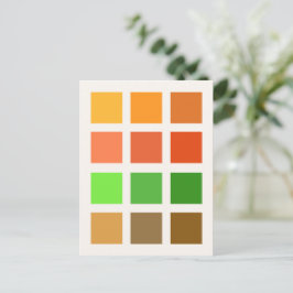 Cartão Postal Colour Squares (Autumn) Postcard