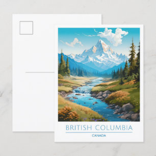Cartão Postal Colúmbia Britânica Canadá Viagens Antigas 