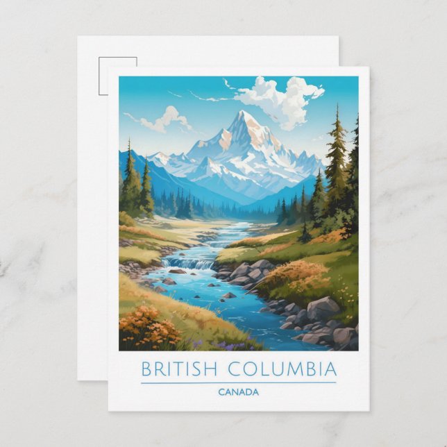 Cartão Postal Colúmbia Britânica Canadá Viagens Antigas  (Frente/Verso)